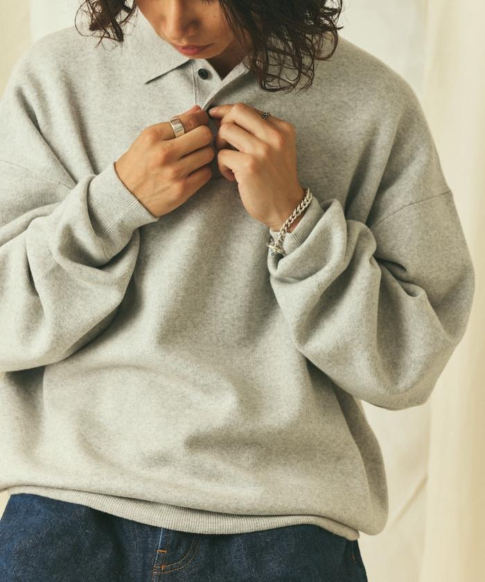 寬鬆版型 休閒風 針織衫質感 POLO領毛衣