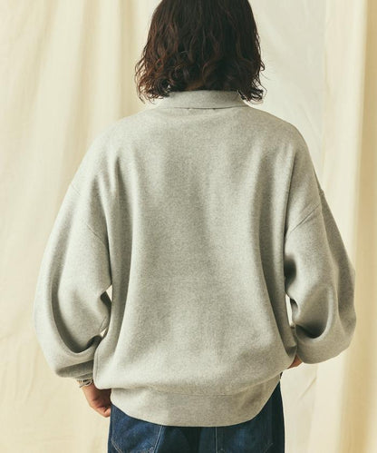 寬鬆版型 休閒風 針織衫質感 POLO領毛衣