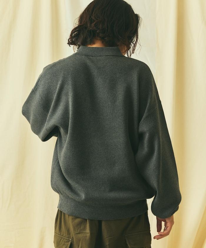 寬鬆版型 休閒風 針織衫質感 POLO領毛衣