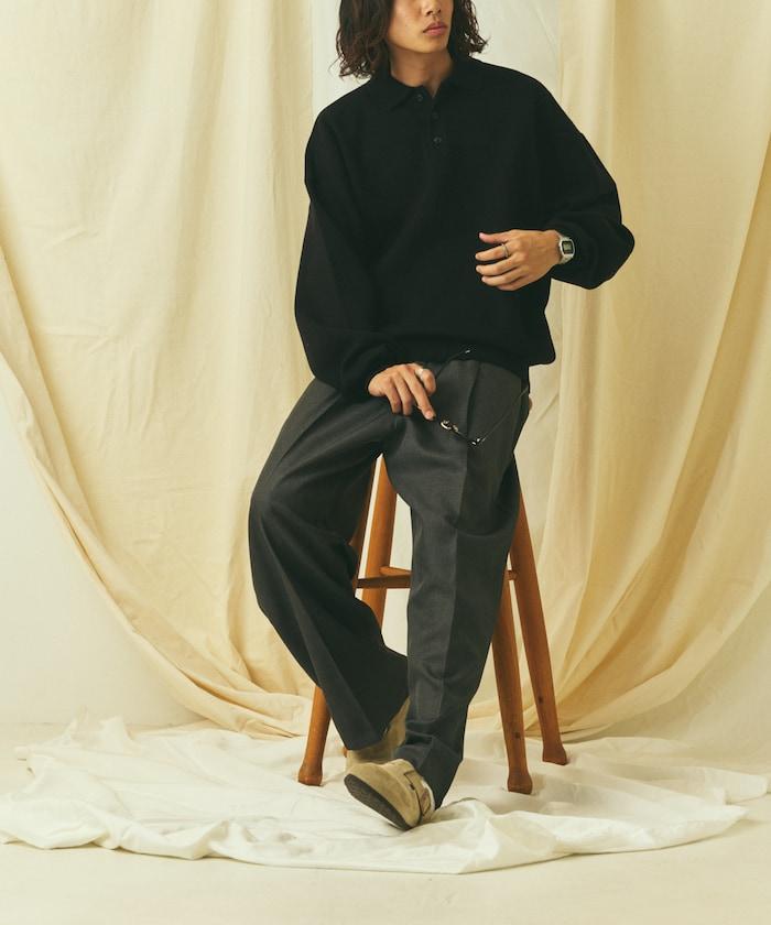 寬鬆版型 休閒風 針織衫質感 POLO領毛衣