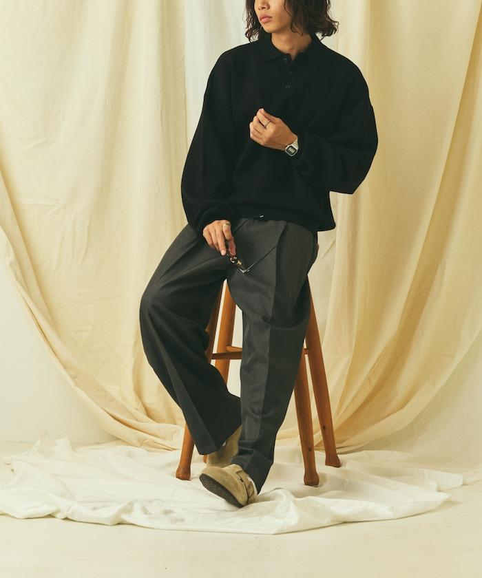 寬鬆版型 休閒風 針織衫質感 POLO領毛衣