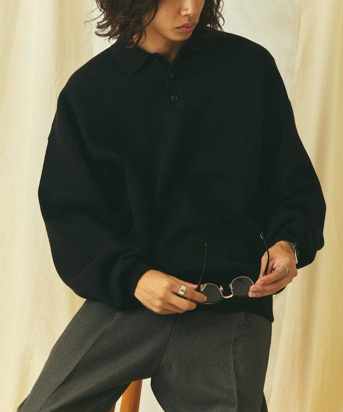 寬鬆版型 休閒風 針織衫質感 POLO領毛衣