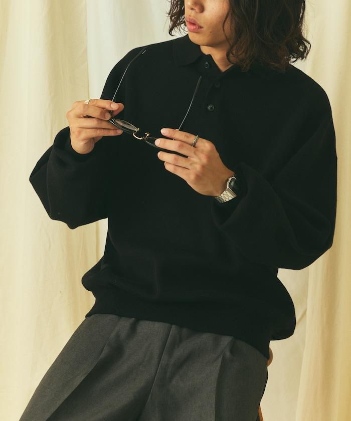 寬鬆版型 休閒風 針織衫質感 POLO領毛衣