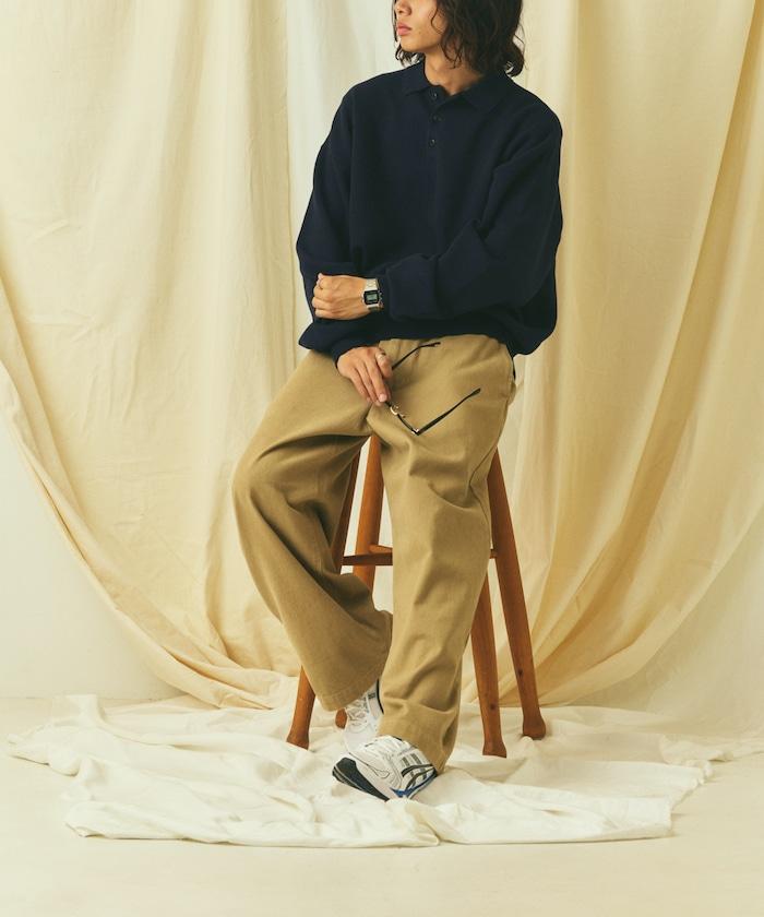 寬鬆版型 休閒風 針織衫質感 POLO領毛衣