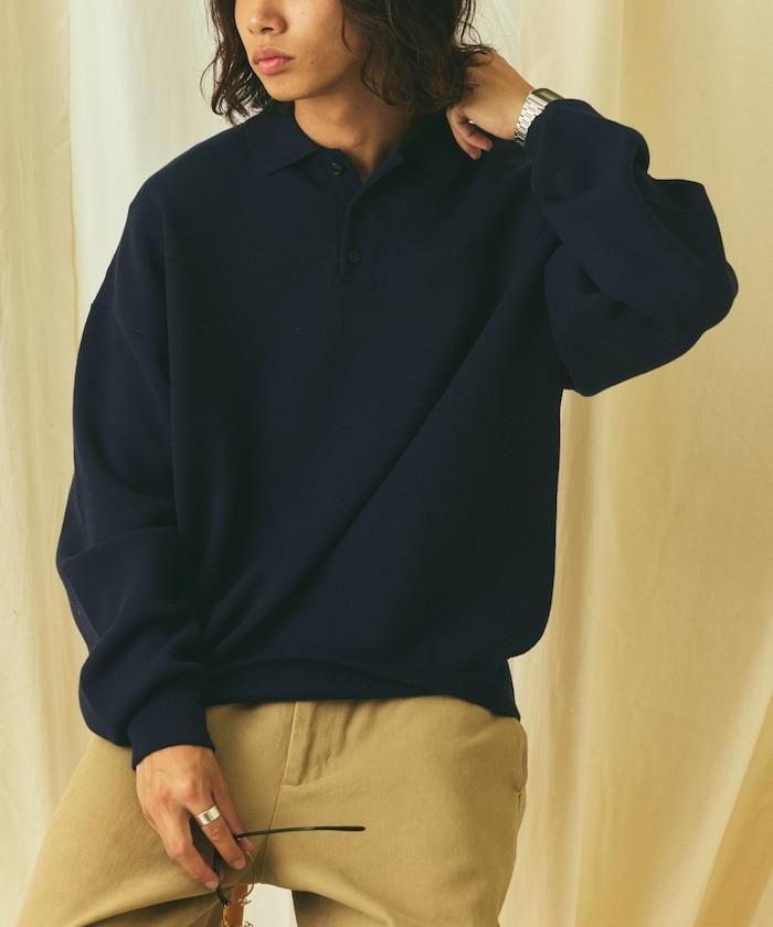 寬鬆版型 休閒風 針織衫質感 POLO領毛衣