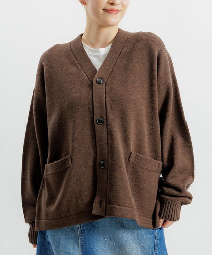 寬鬆版型 易打理 可水洗 V領開衫