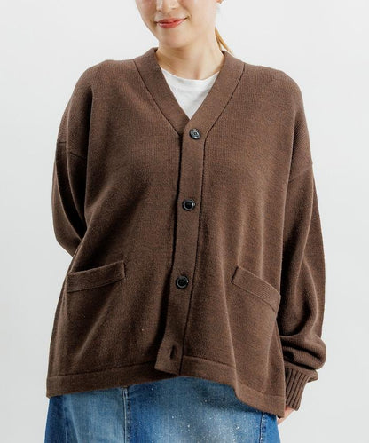 寬鬆版型 易打理 可水洗 V領開衫