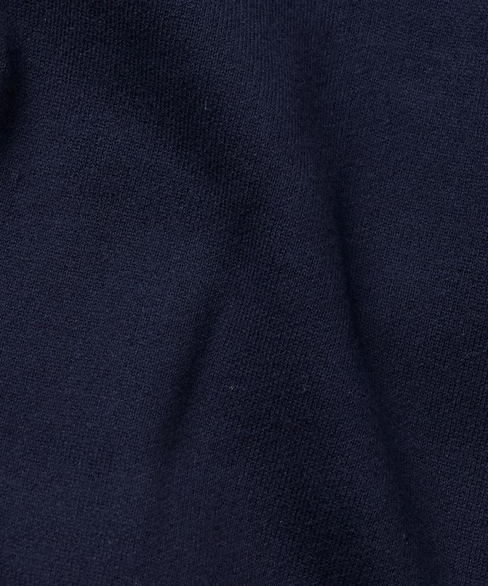 寬鬆版型 休閒風針織衛衣風圓領按扣開衫