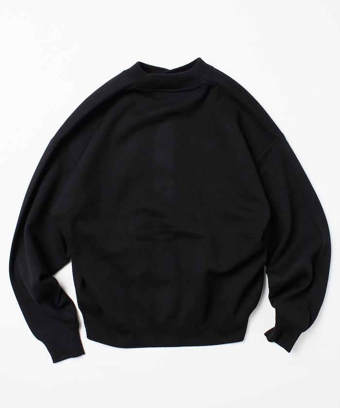 寬鬆版型 休閒風針織衛衣風圓領按扣開衫