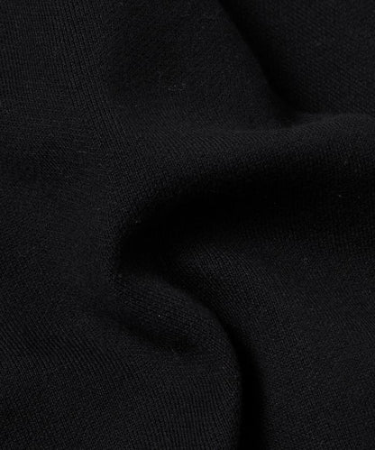 寬鬆版型 休閒風針織衛衣風圓領按扣開衫