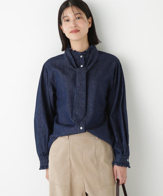 【Healthy Denim聯名】牛仔蝴蝶結領襯衫