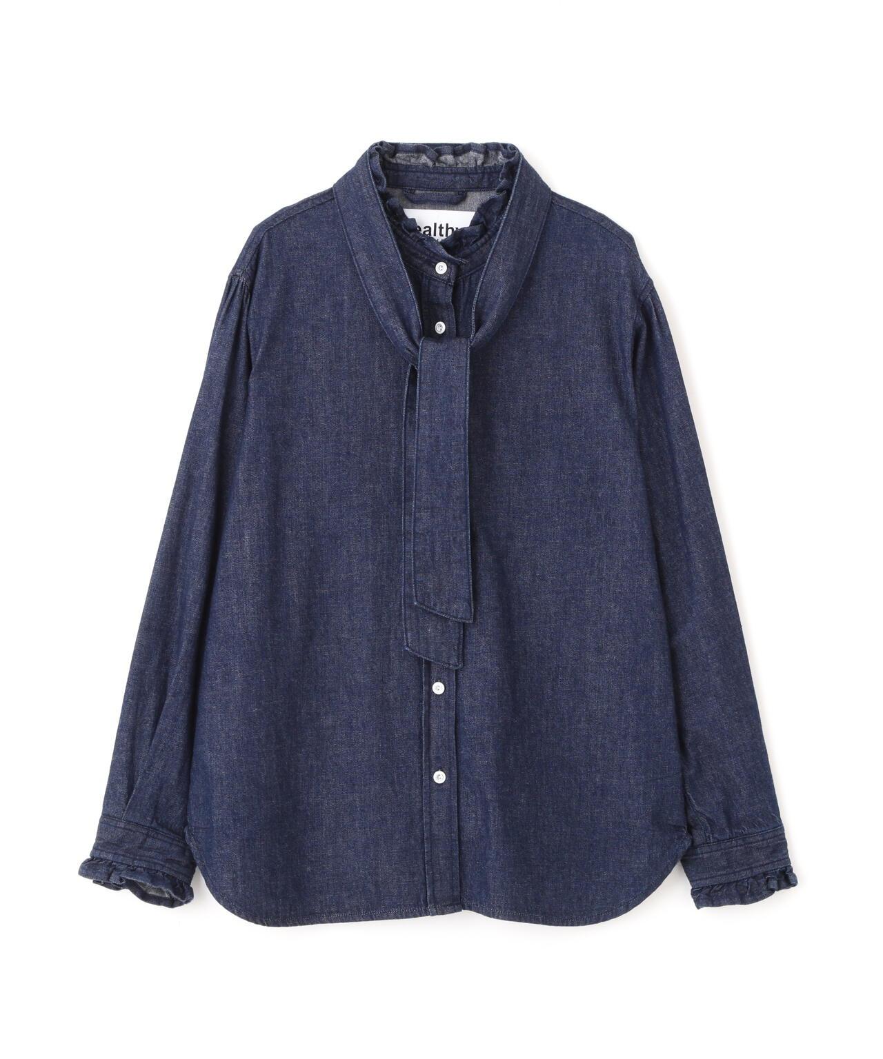 【Healthy Denim聯名】牛仔蝴蝶結領襯衫