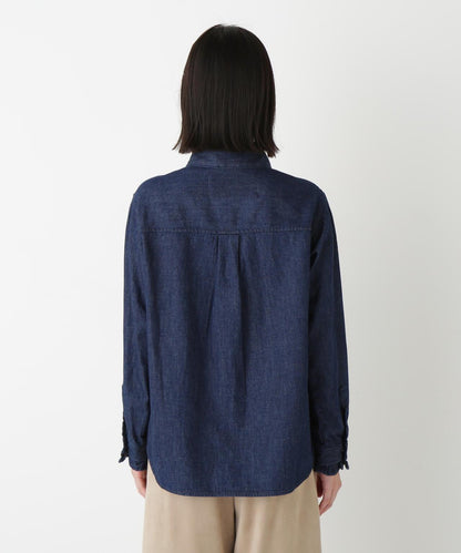 【Healthy Denim聯名】牛仔蝴蝶結領襯衫