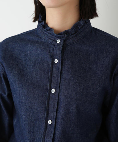 【Healthy Denim聯名】牛仔蝴蝶結領襯衫
