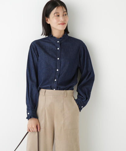 【Healthy Denim聯名】牛仔蝴蝶結領襯衫