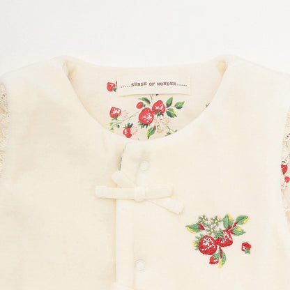 野草莓刺繡背心