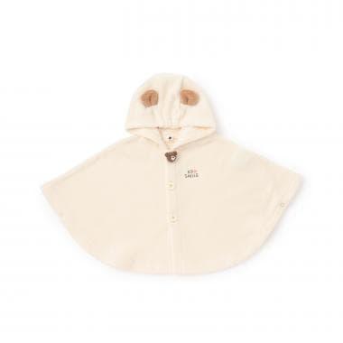 熊造型連帽抓絨斗篷