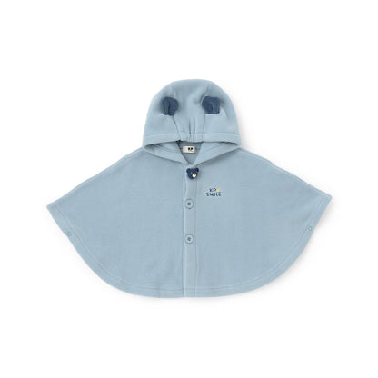 熊造型連帽抓絨斗篷