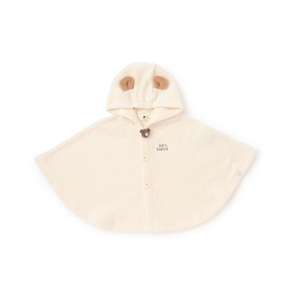 熊造型連帽抓絨斗篷