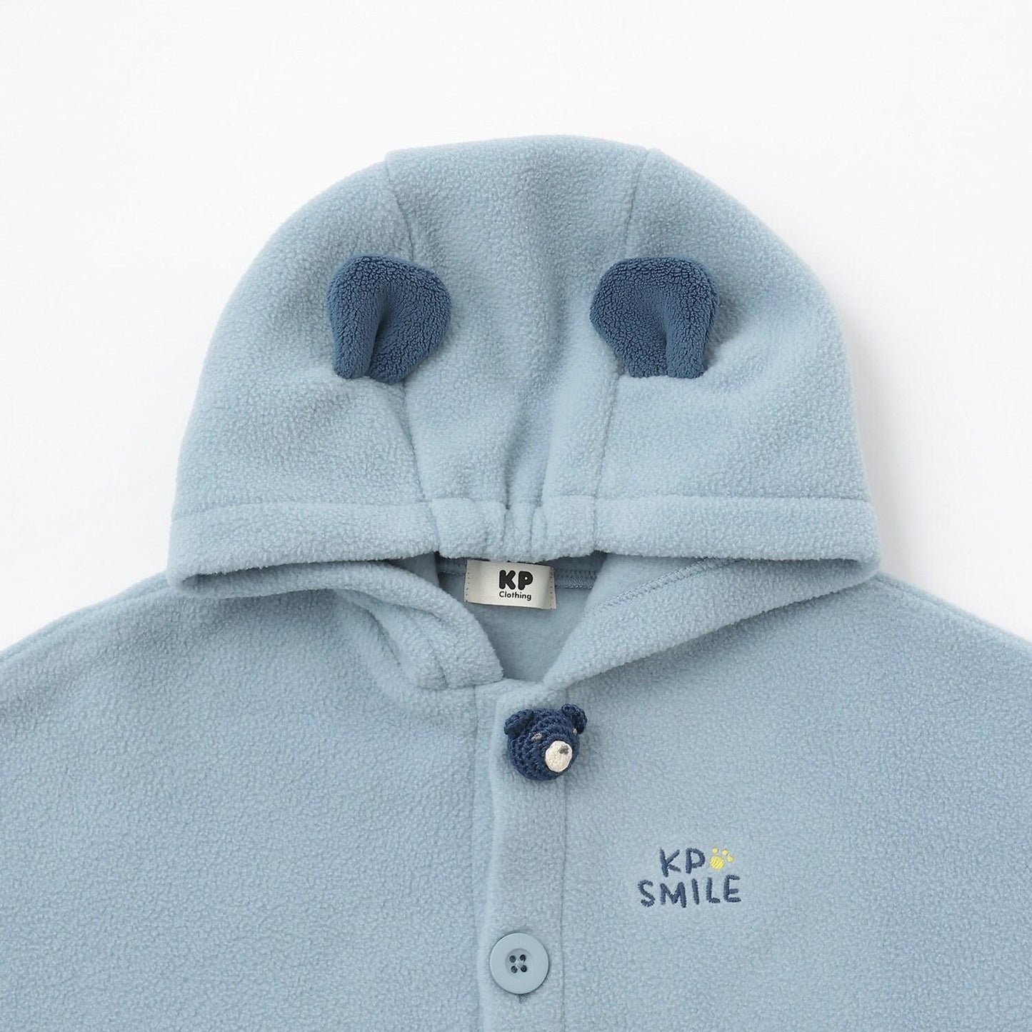 熊造型連帽抓絨斗篷