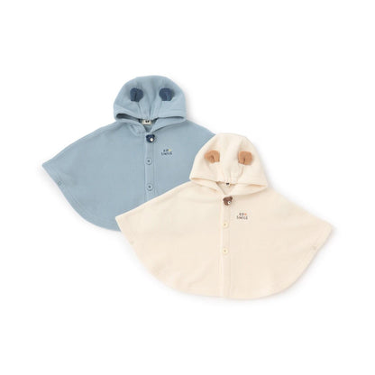 熊造型連帽抓絨斗篷