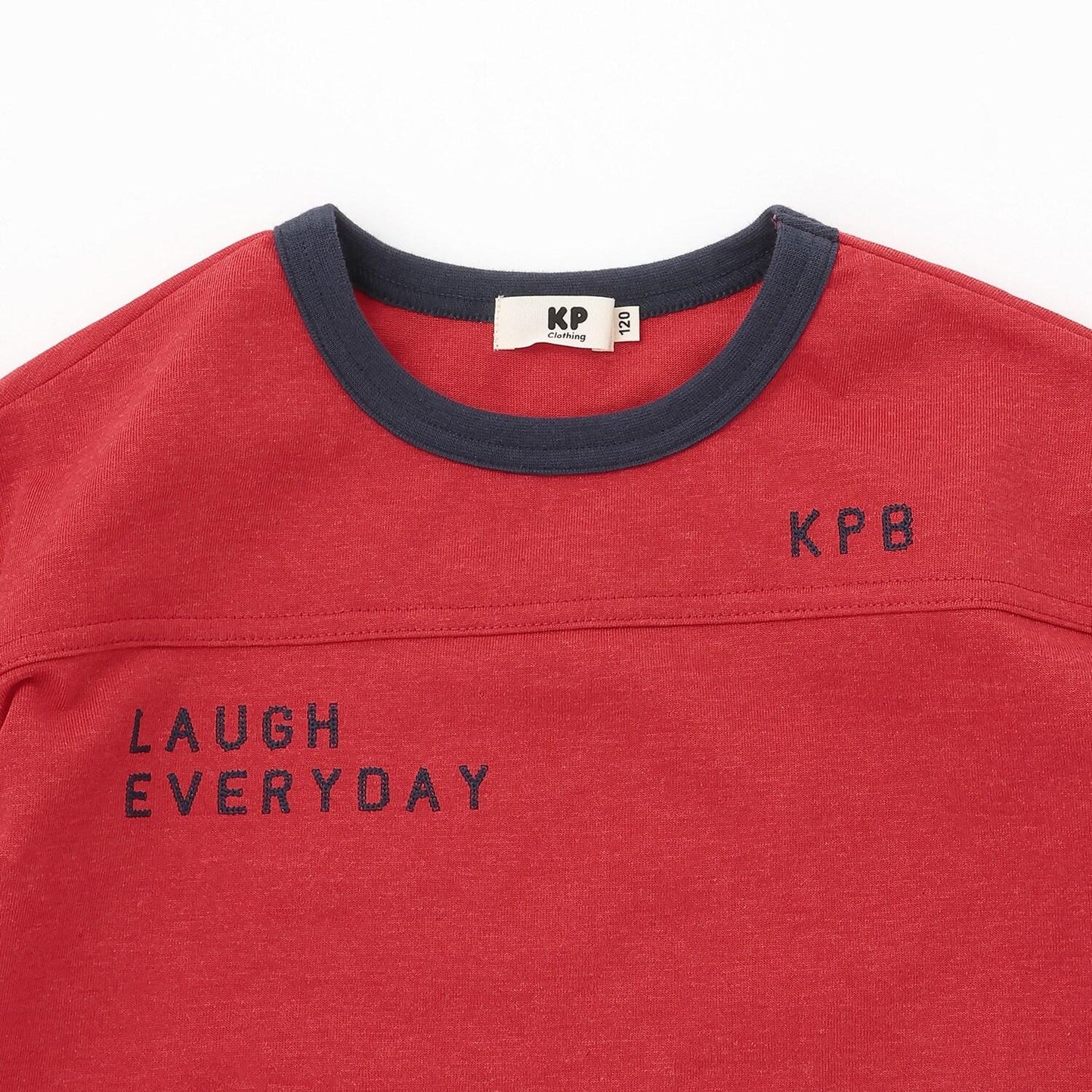 毛圈繡貼布七分袖T恤