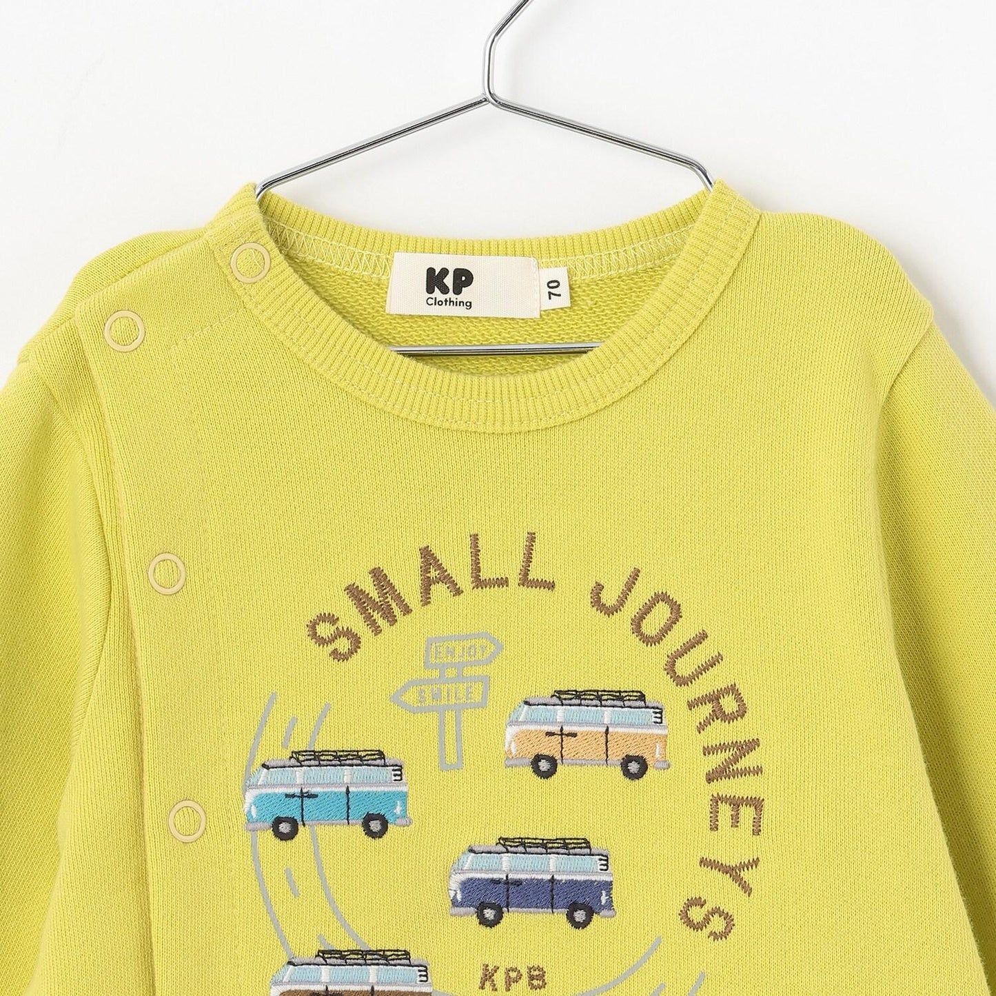 汽車刺繡衛衣布拼接燈芯絨連體衣