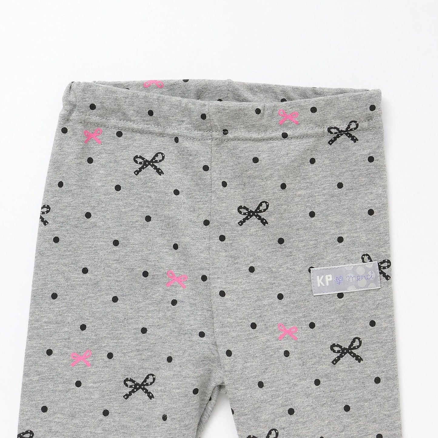 可選3款圖案 棉彈力針織打底褲【10分長度】