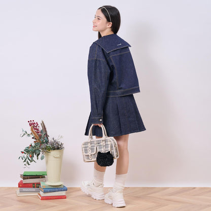 亮片牛仔半身裙