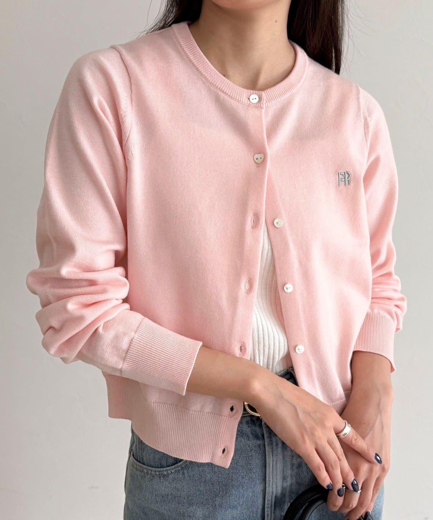 FR刺繡基礎款開衫