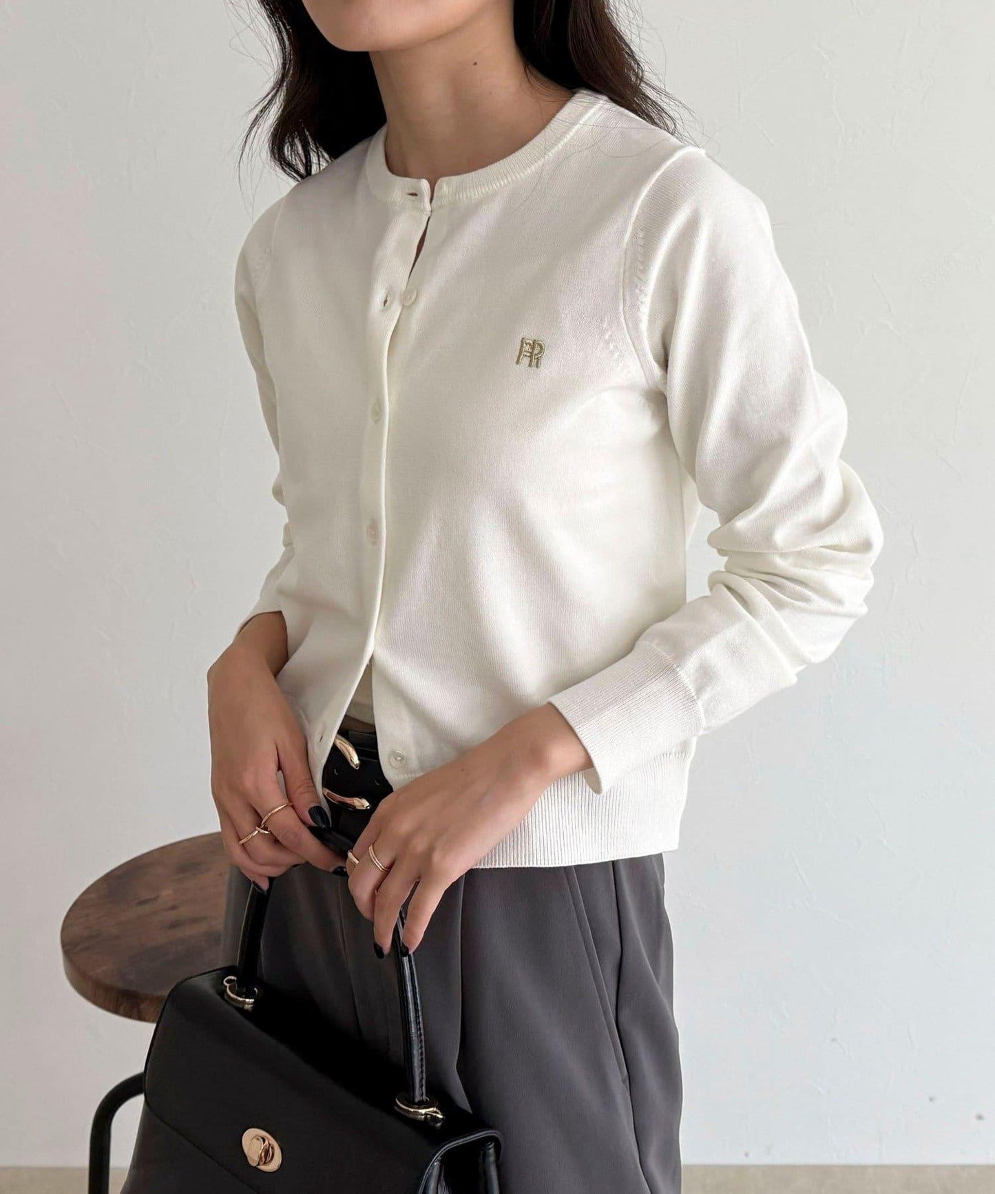 FR刺繡基礎款開衫