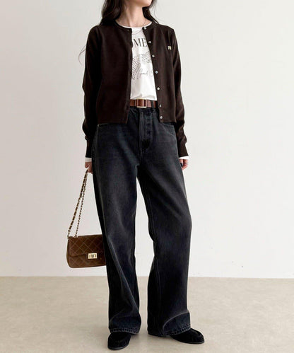 FR刺繡基礎款開衫