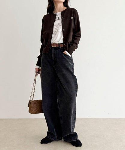 FR刺繡基礎款開衫