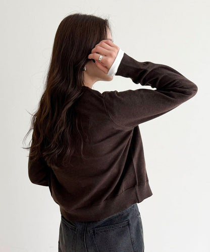 FR刺繡基礎款開衫