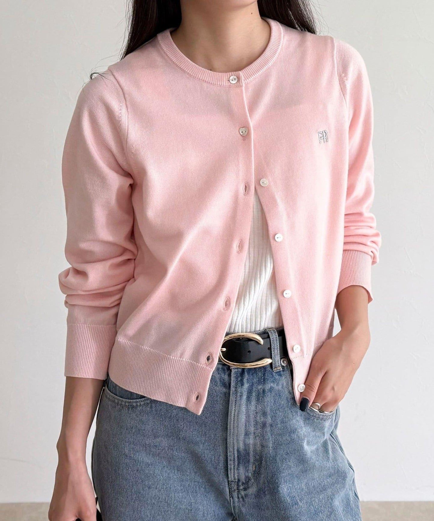 FR刺繡基礎款開衫