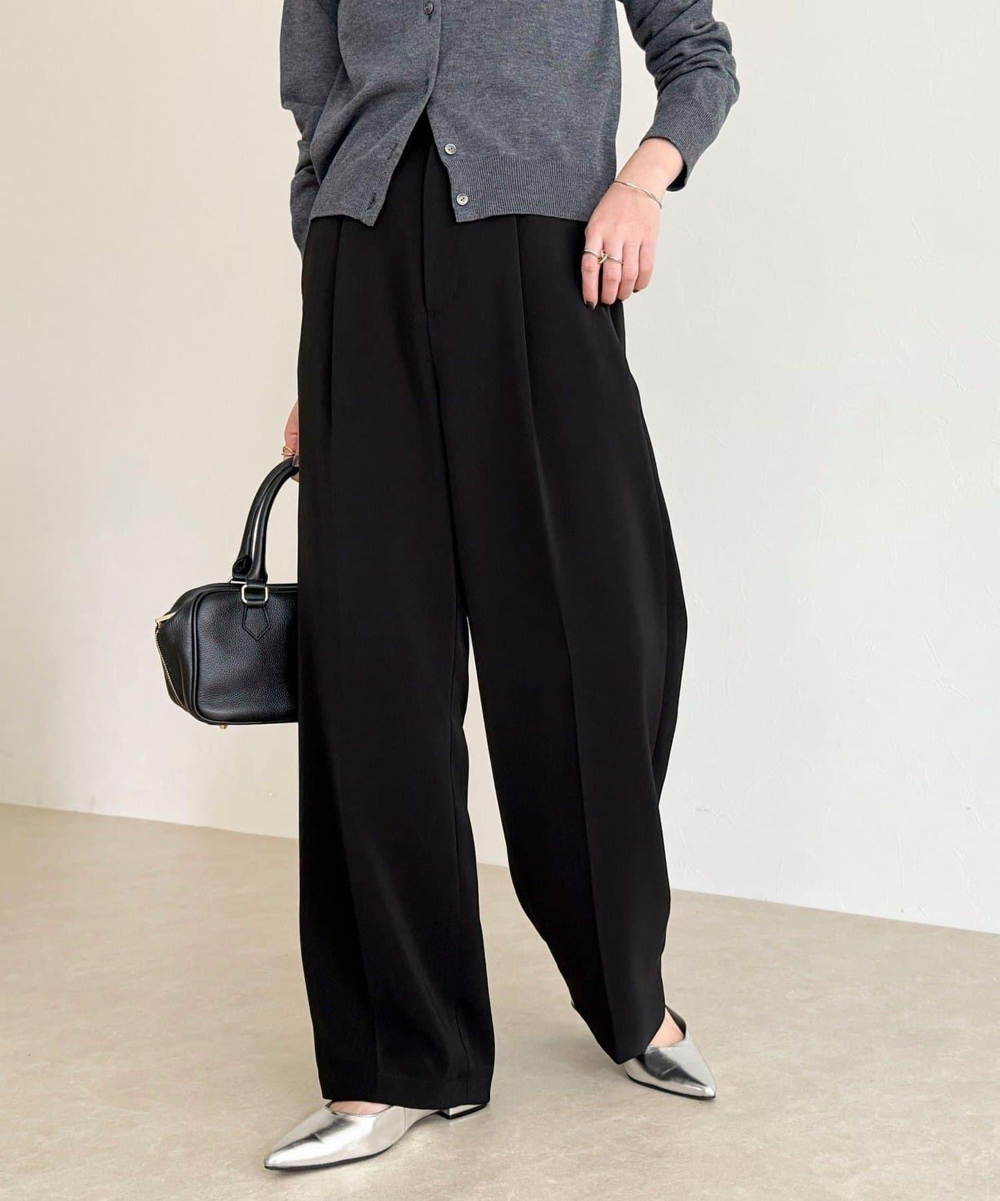 【人氣商品新款】保暖垂感打褶休閒褲