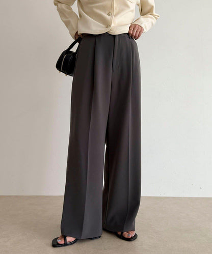 【人氣商品新款】保暖垂感打褶休閒褲