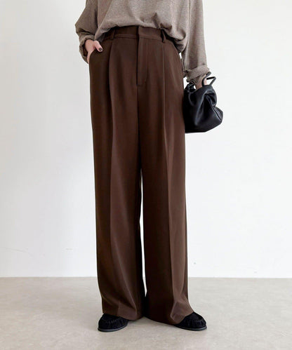 【人氣商品新款】保暖垂感打褶休閒褲