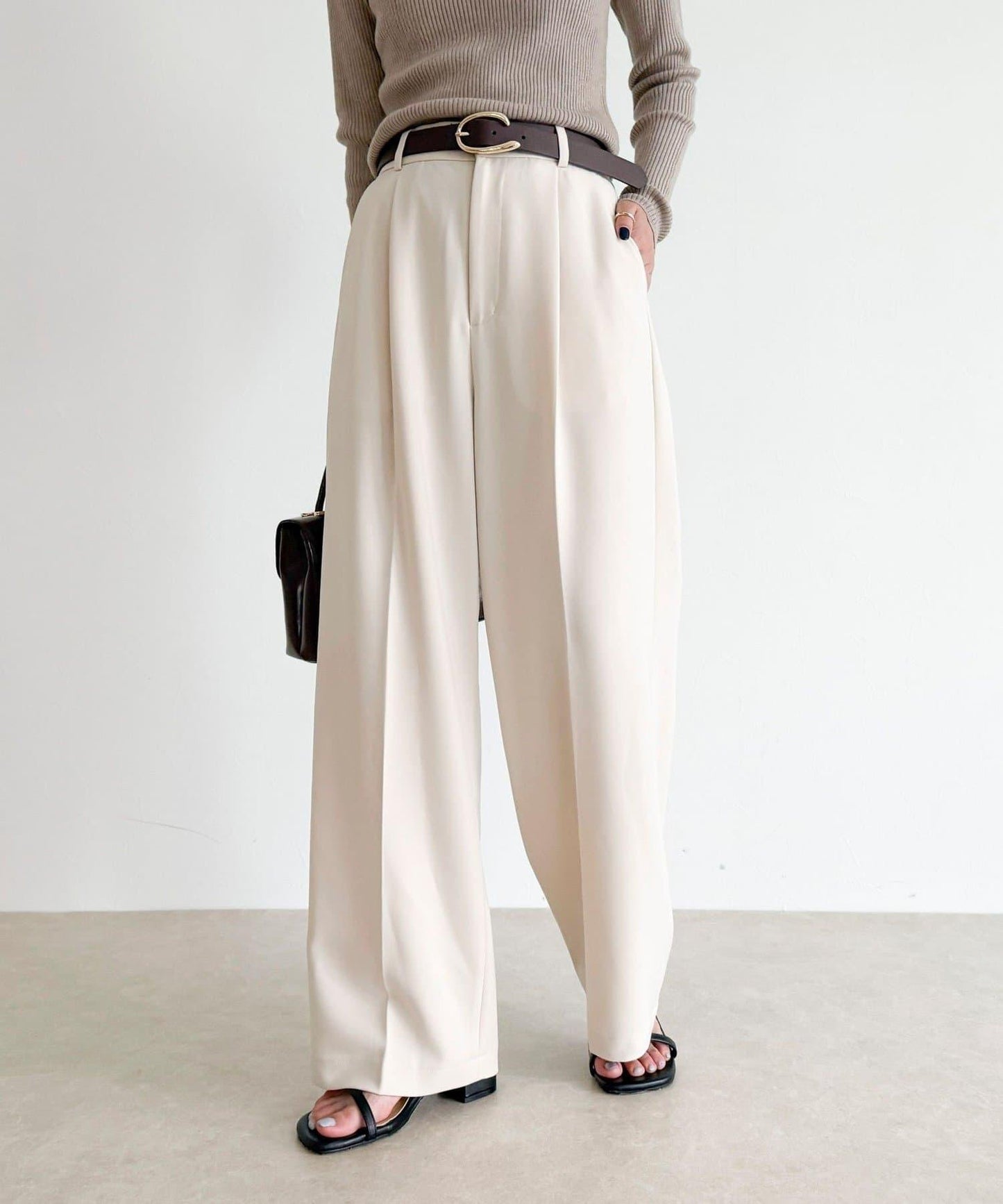 【人氣商品新款】保暖垂感打褶休閒褲