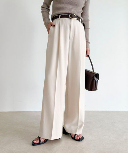 【人氣商品新款】保暖垂感打褶休閒褲