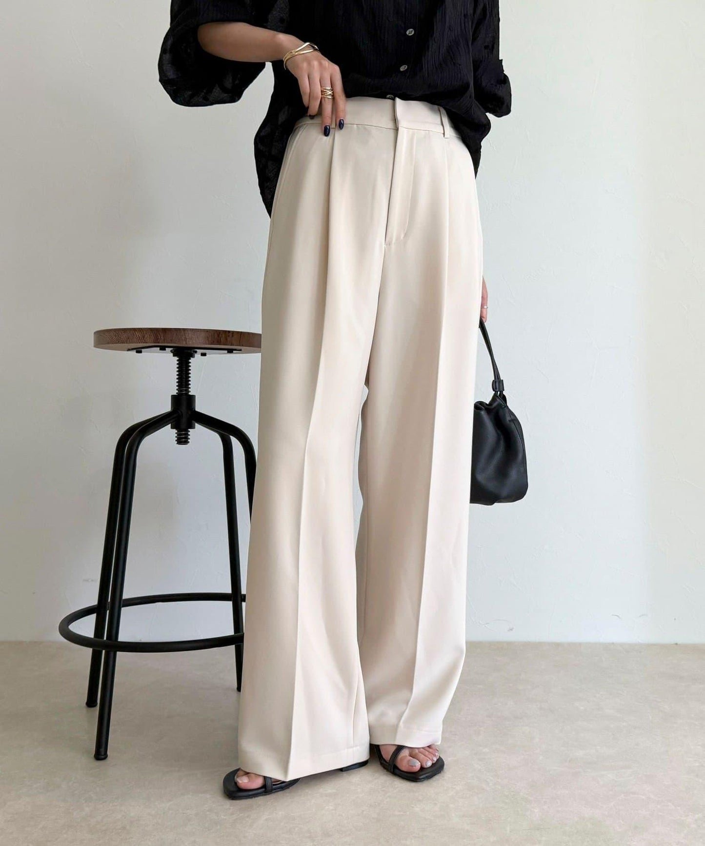 【人氣商品新款】保暖垂感打褶休閒褲