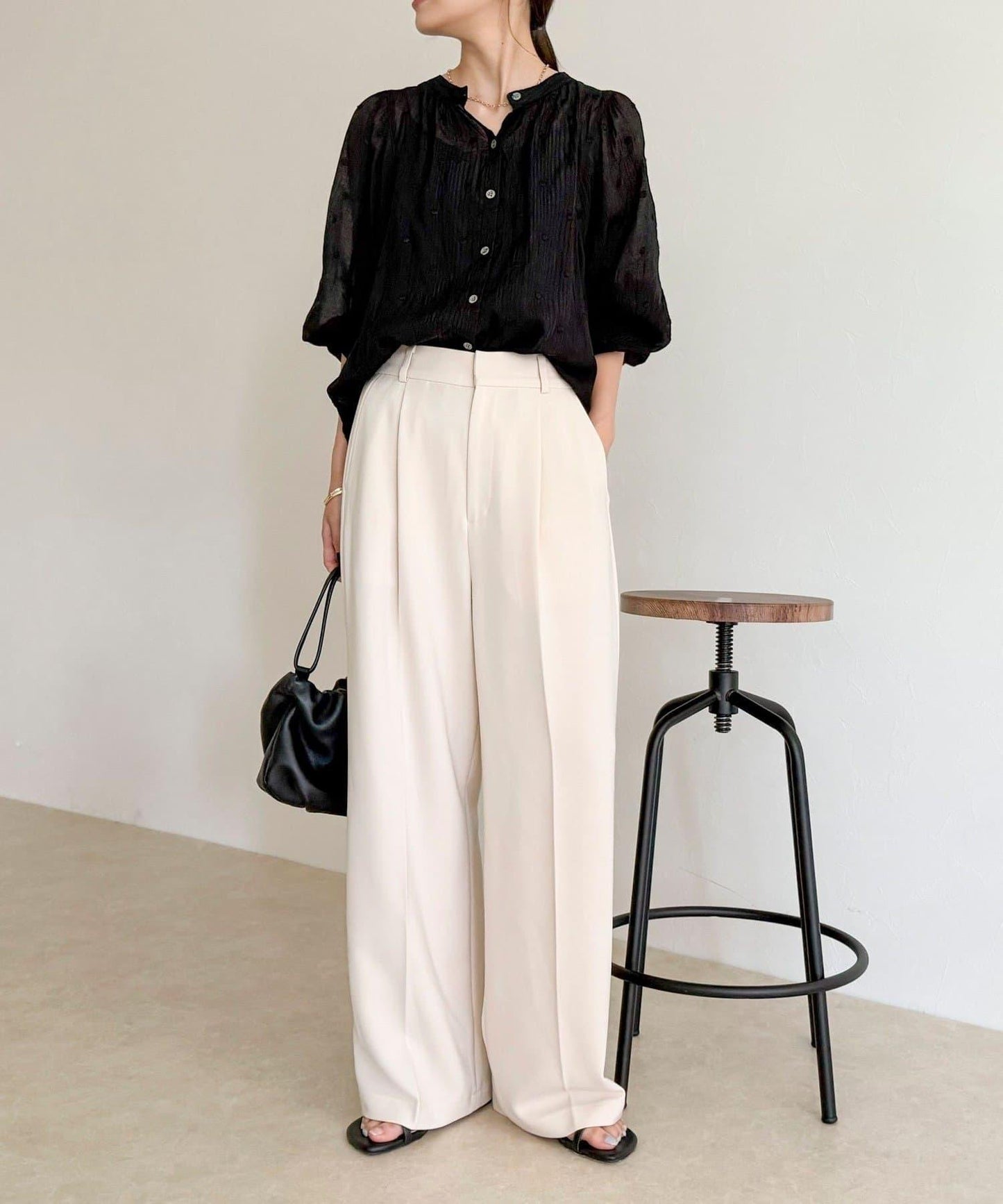 【人氣商品新款】保暖垂感打褶休閒褲