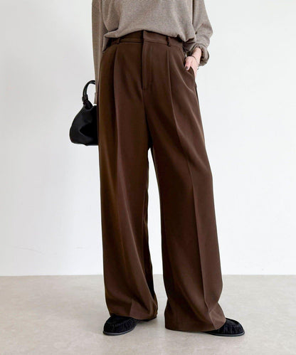 【人氣商品新款】保暖垂感打褶休閒褲