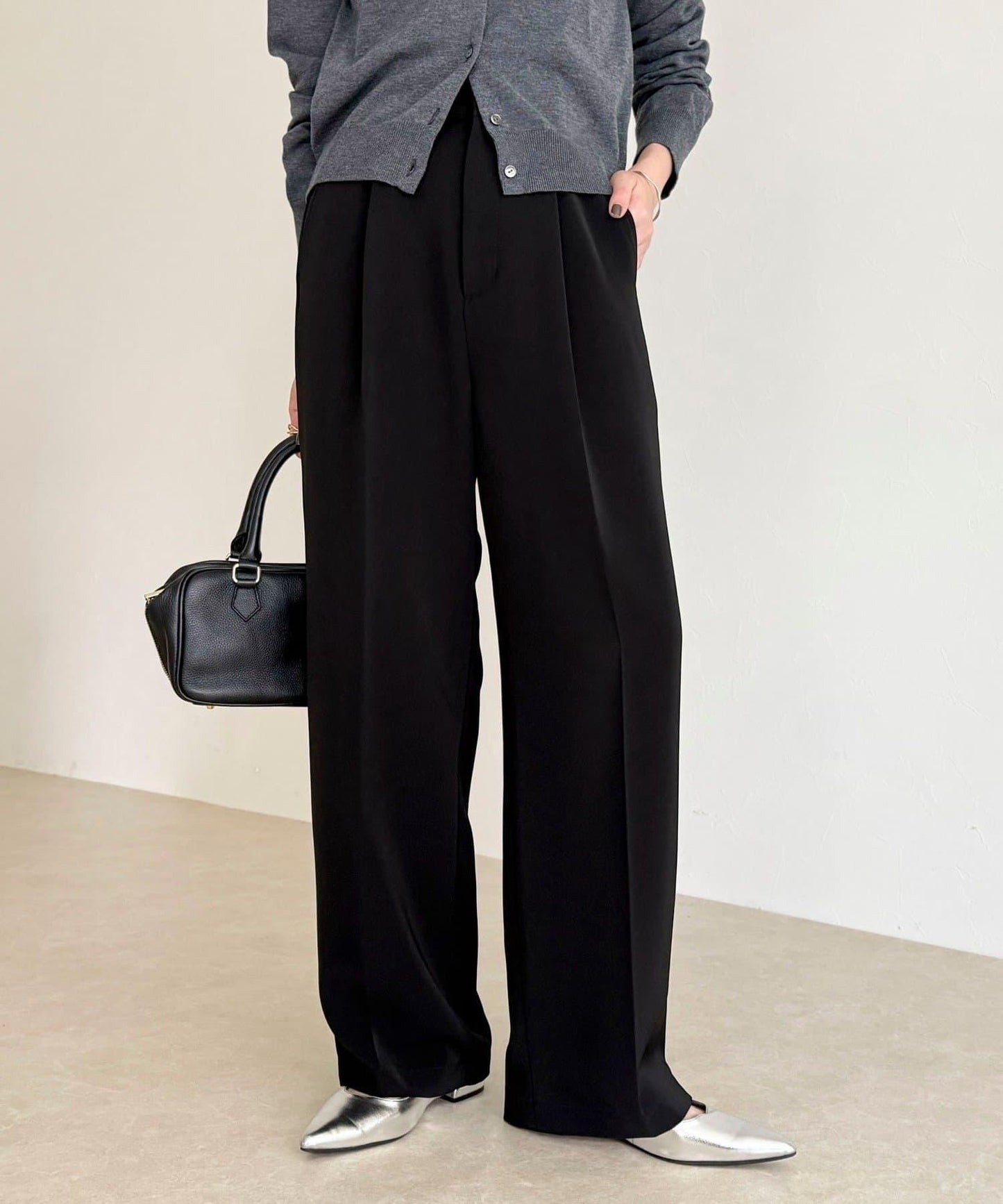 【人氣商品新款】保暖垂感打褶休閒褲