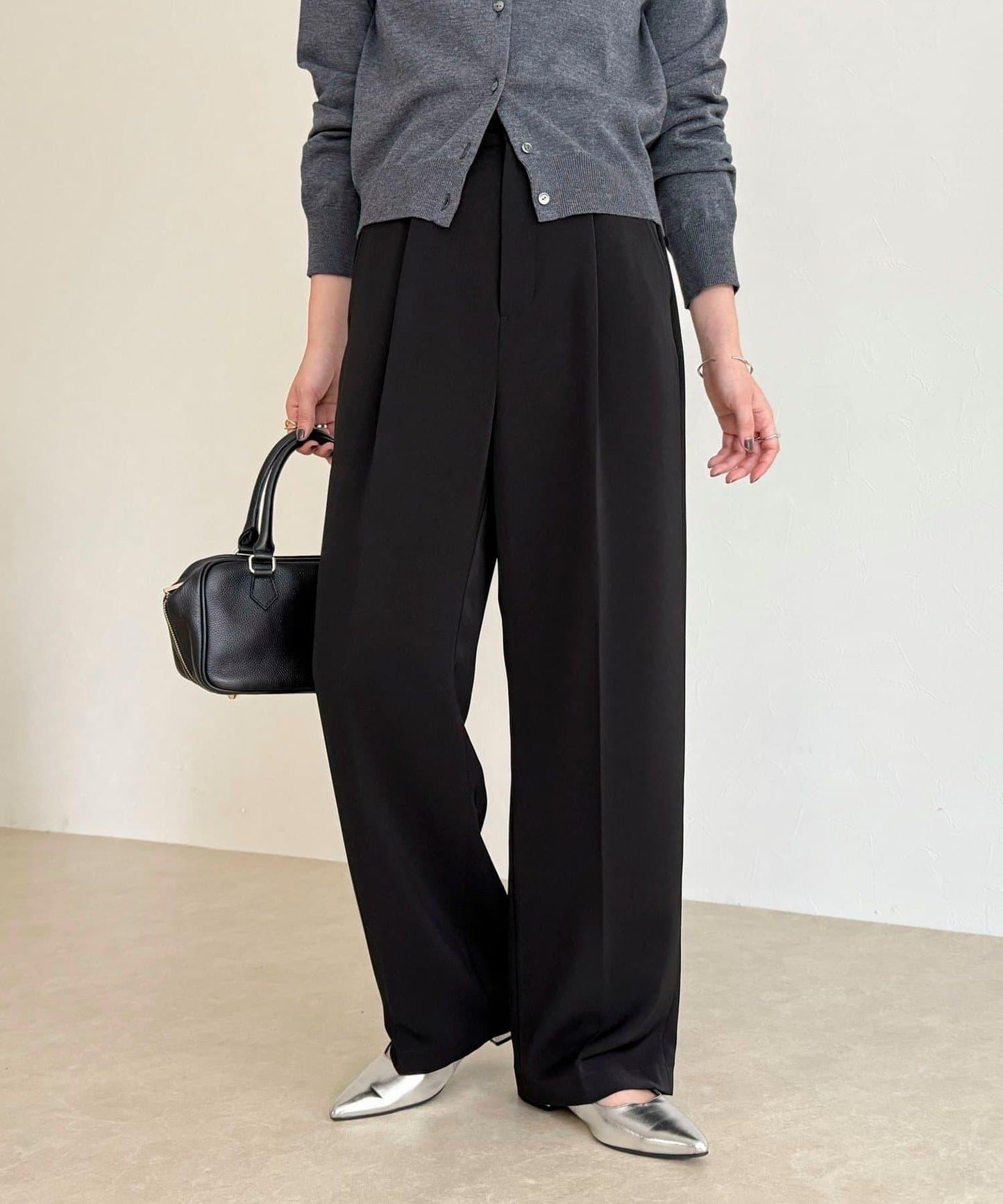 【人氣商品新款】保暖垂感打褶休閒褲