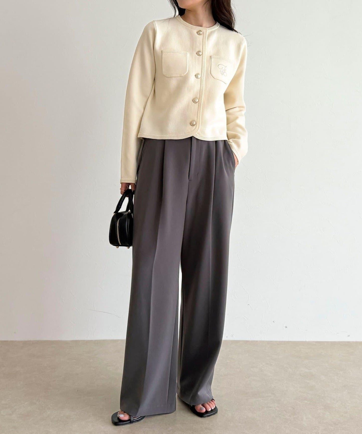 【人氣商品新款】保暖垂感打褶休閒褲