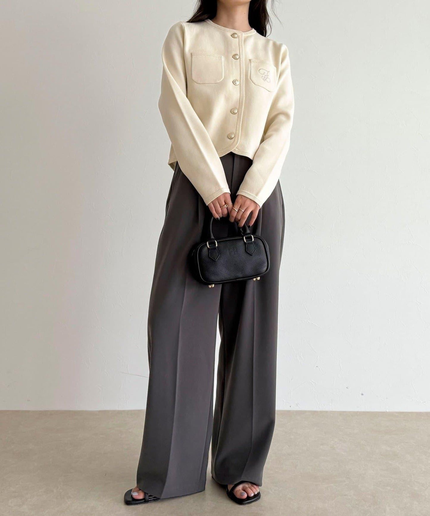 【人氣商品新款】保暖垂感打褶休閒褲