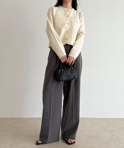 【人氣商品新款】保暖垂感打褶休閒褲