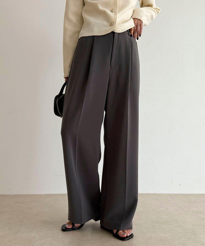 【人氣商品新款】保暖垂感打褶休閒褲