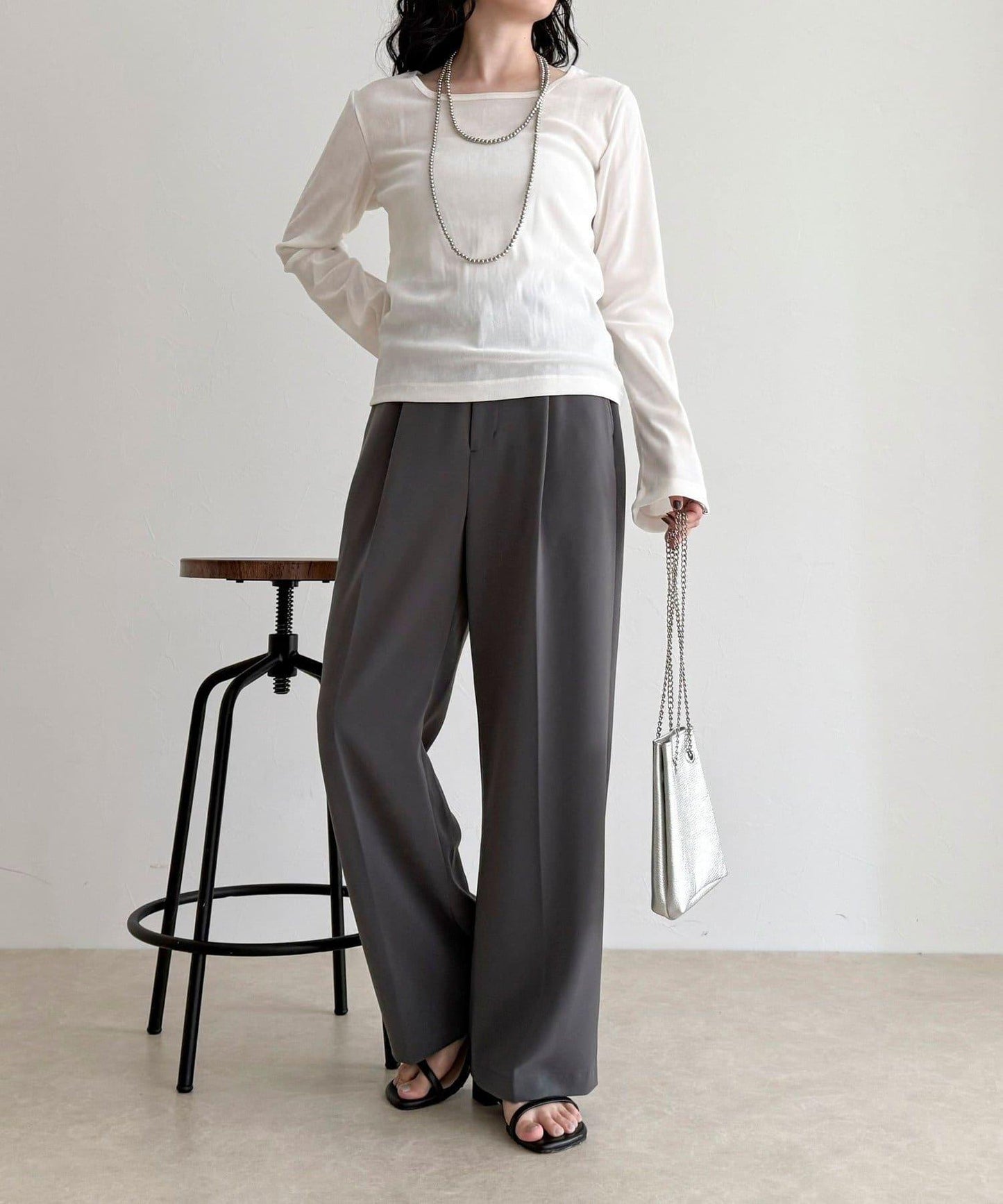 【人氣商品新款】保暖垂感打褶休閒褲